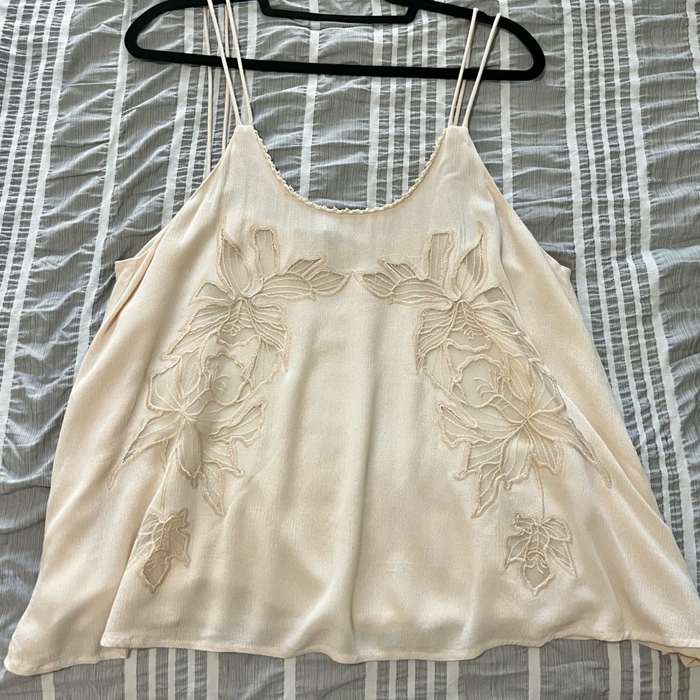 Miss Me Cream Floral Lace Top